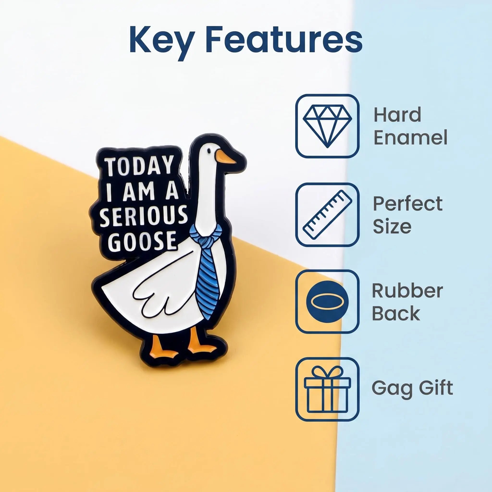 Today I Am a Serious Goose Enamel Pin | Funny Office Humor Corporate Lapel Pin