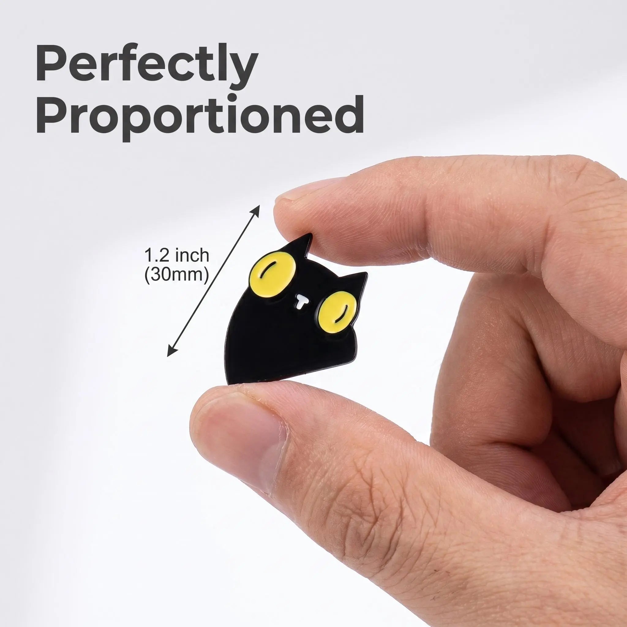 Funny Black Cat Expressions Enamel Pin Set | Cute Spooky Cat Meme 3-Piece Collection