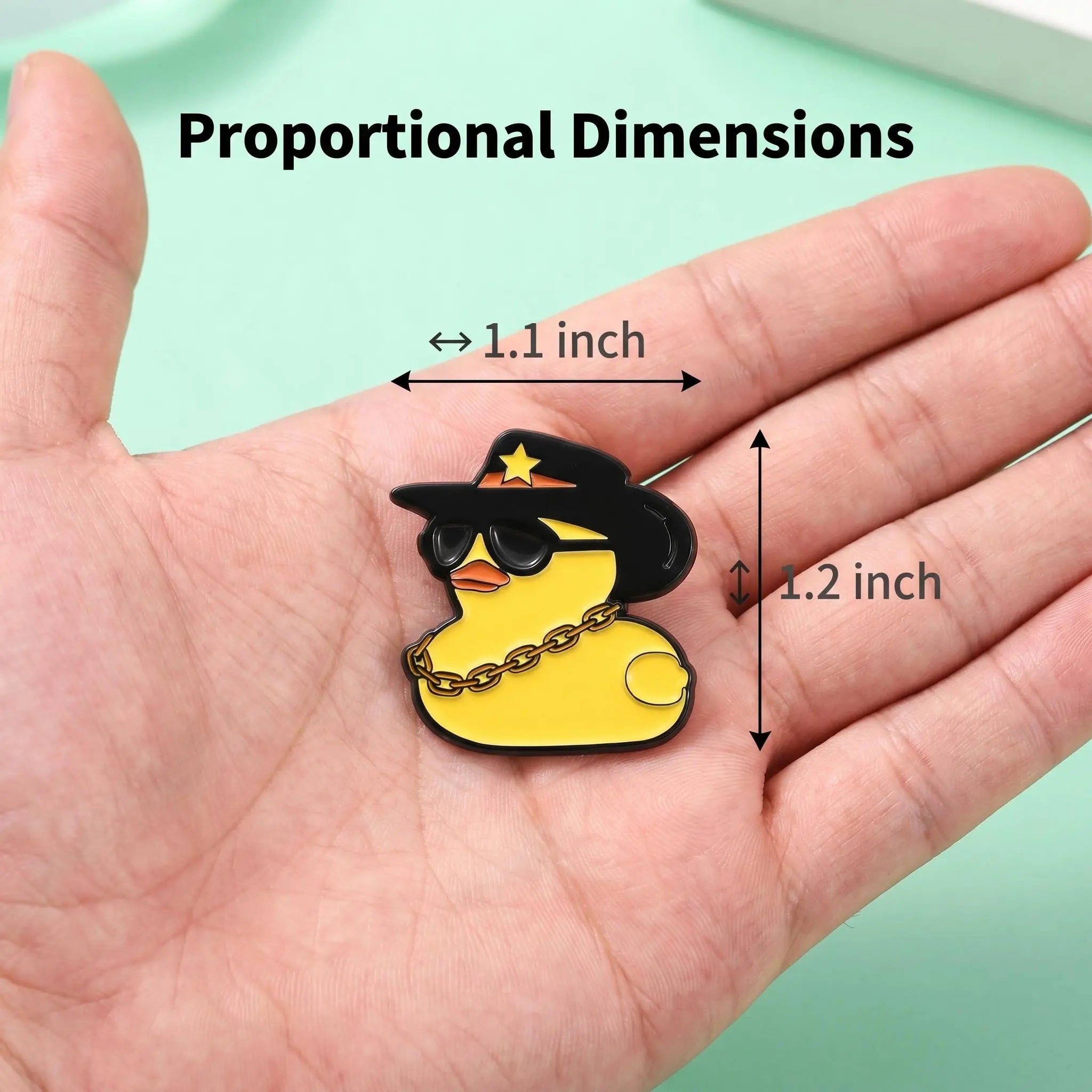 Cool Gangster Rubber Duck Enamel Pin Set | Funny Sarcastic Cowboy Propeller Duckling Multi-Piece Combo Pack