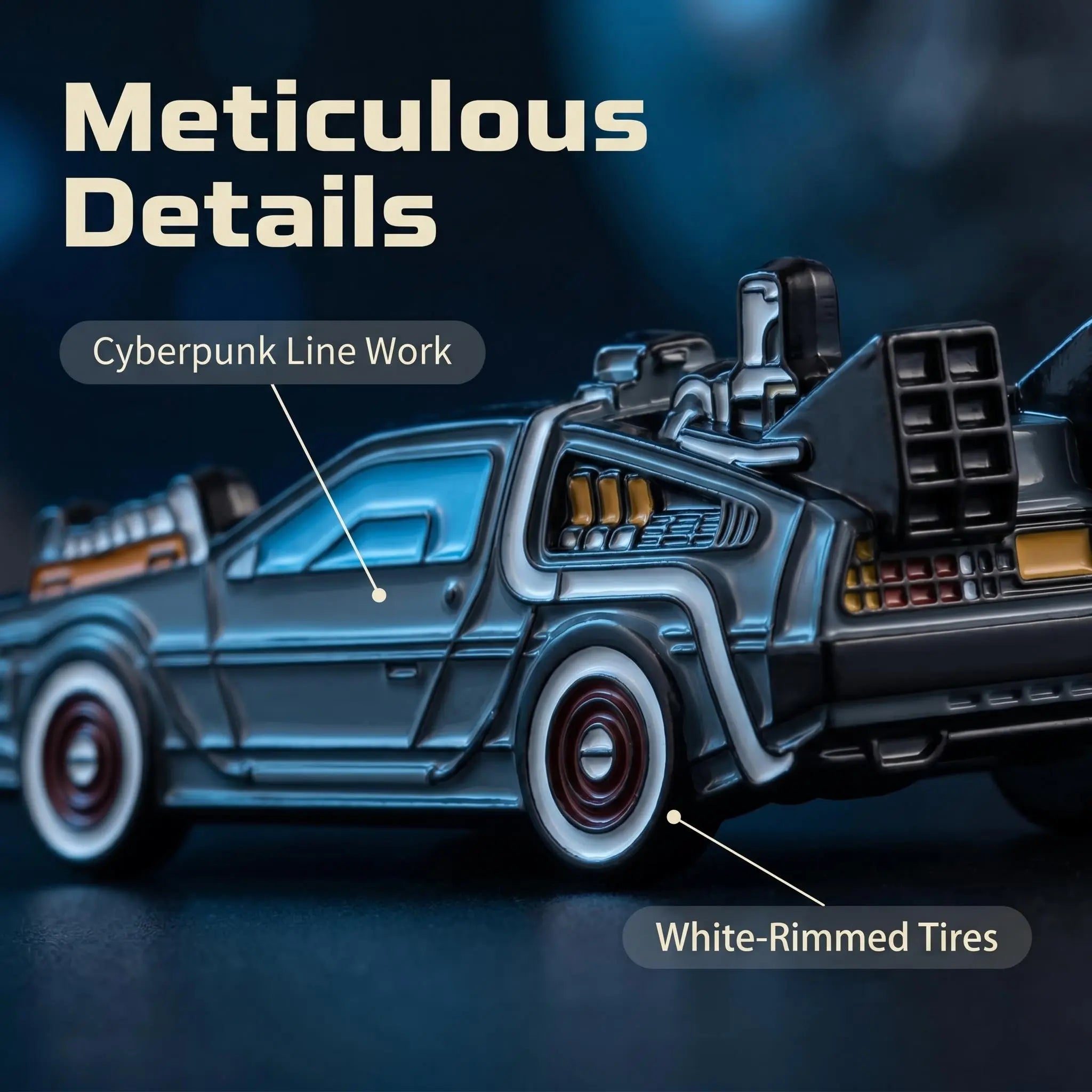 Vintage DeLorean Time Machine Enamel Pin | Retro Back to the Future Sci-Fi Movie Car Lapel Pin