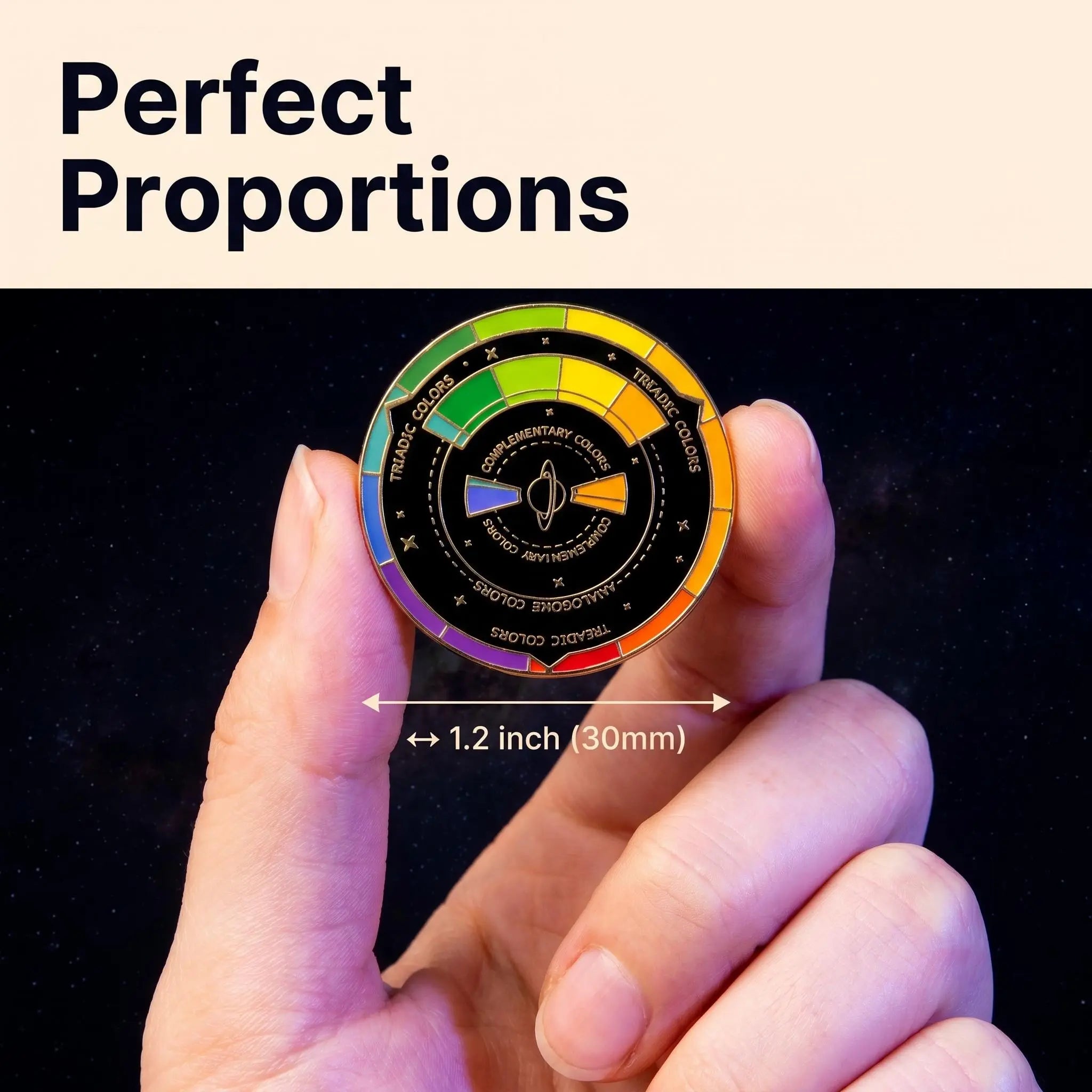 Rotating Artist Color Wheel Enamel Pin | Interactive Color Mixing Theory Alloy Badge