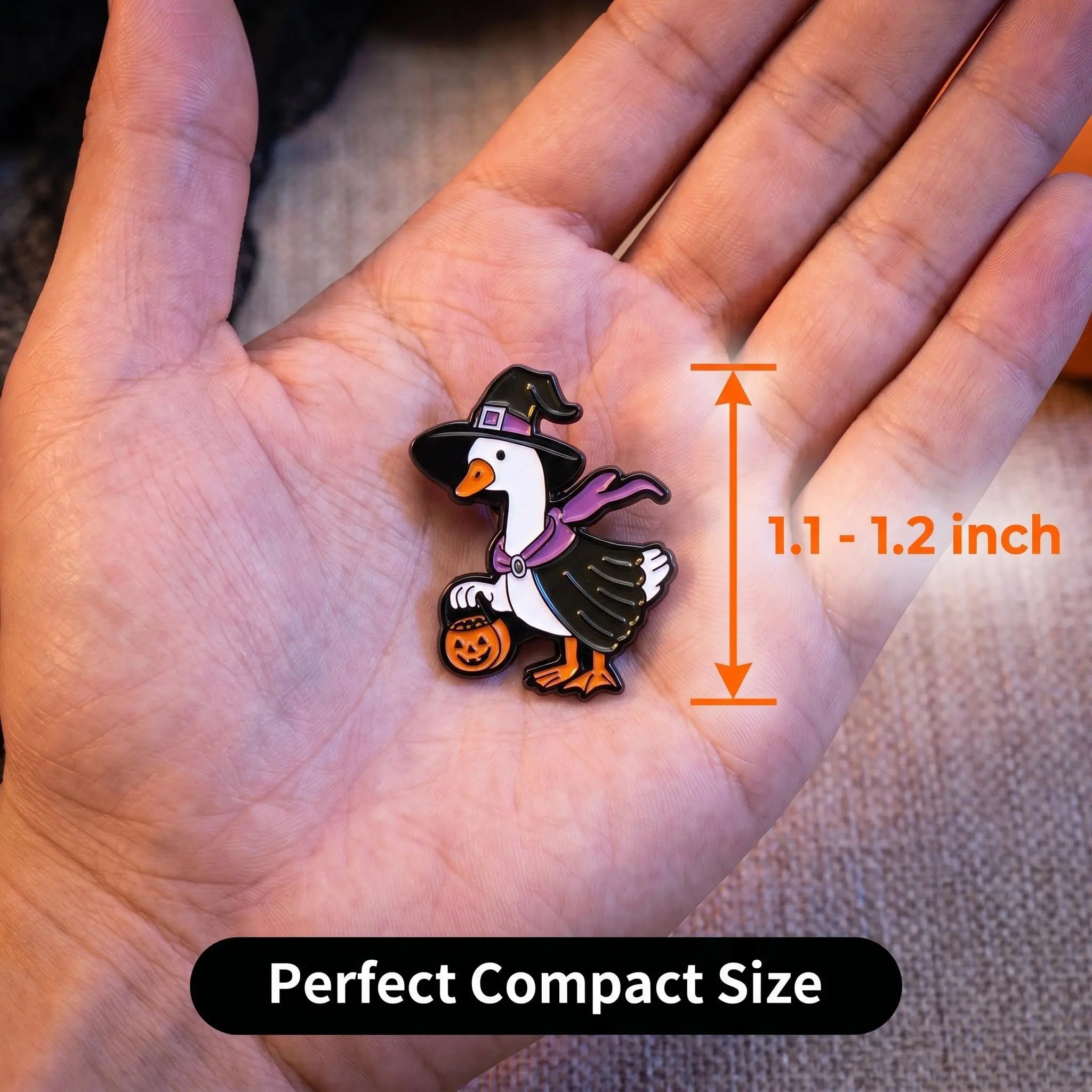 Halloween Goose Costume Enamel Pin Set | Cute Spooky Animal Meme 4-Piece Collection