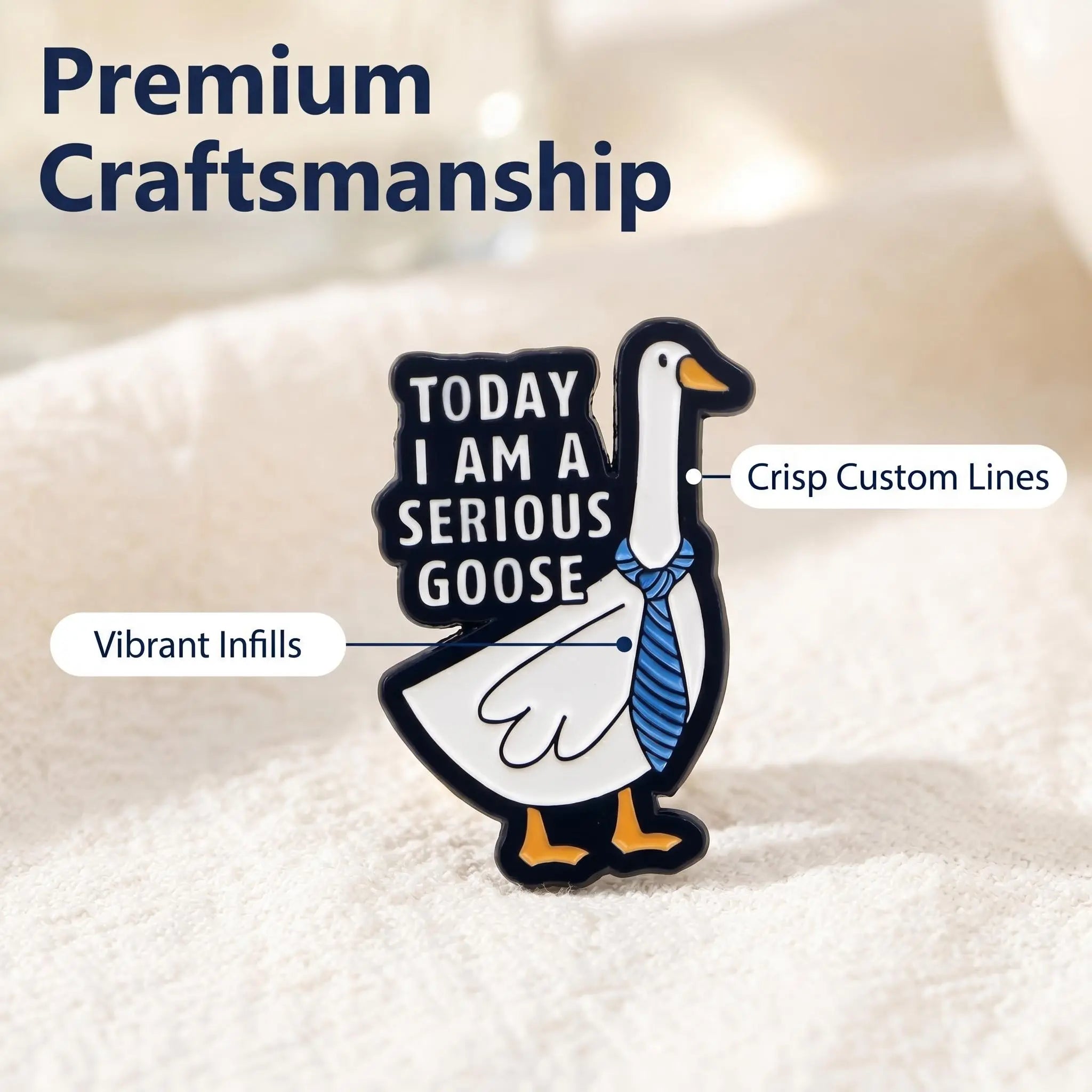 Today I Am a Serious Goose Enamel Pin | Funny Office Humor Corporate Lapel Pin