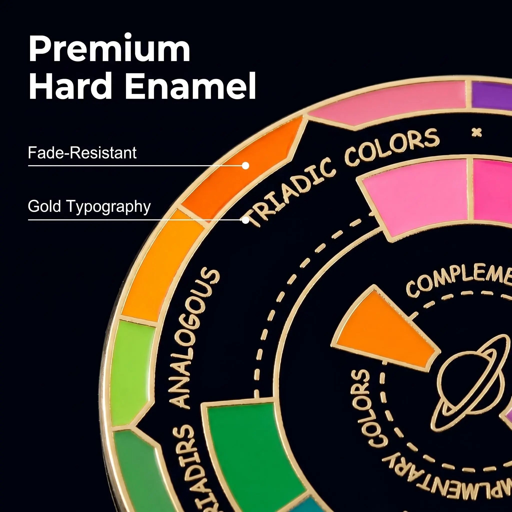 Rotating Artist Color Wheel Enamel Pin | Interactive Color Mixing Theory Alloy Badge