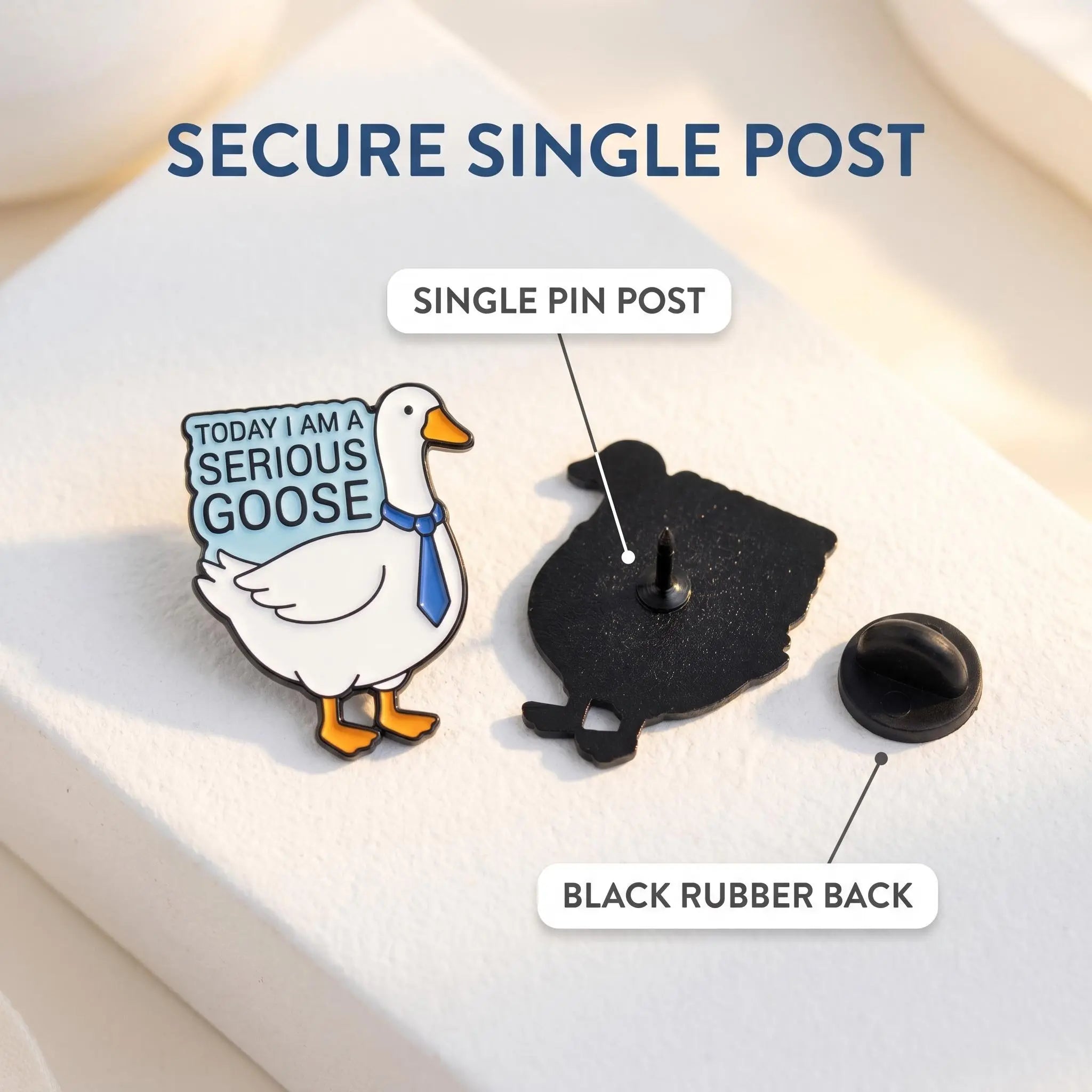 Today I Am a Serious Goose Enamel Pin | Funny Office Humor Corporate Lapel Pin