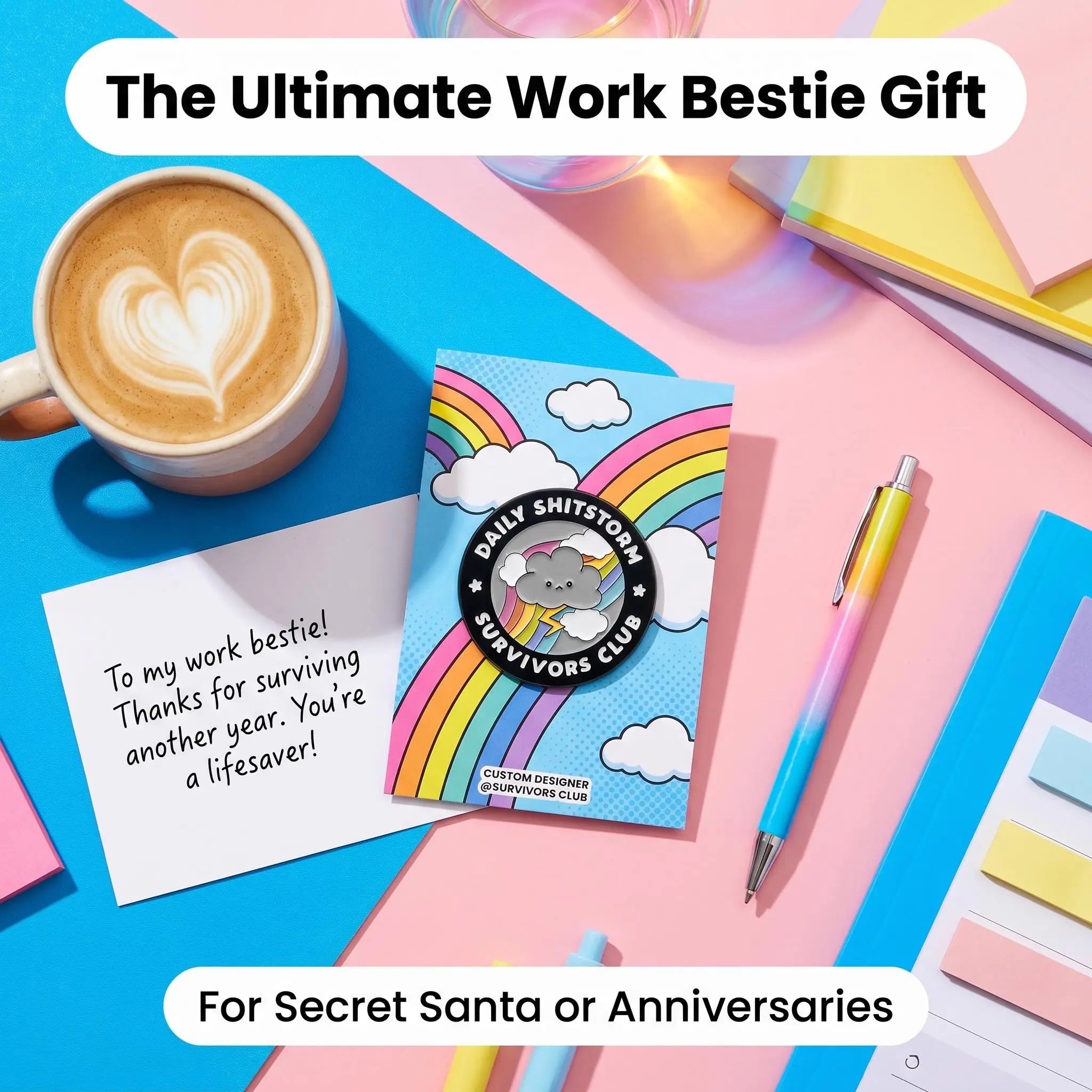 You're Doing a Great Job Please Don't Quit Pin | Funny Coworker Work Bestie Gift
