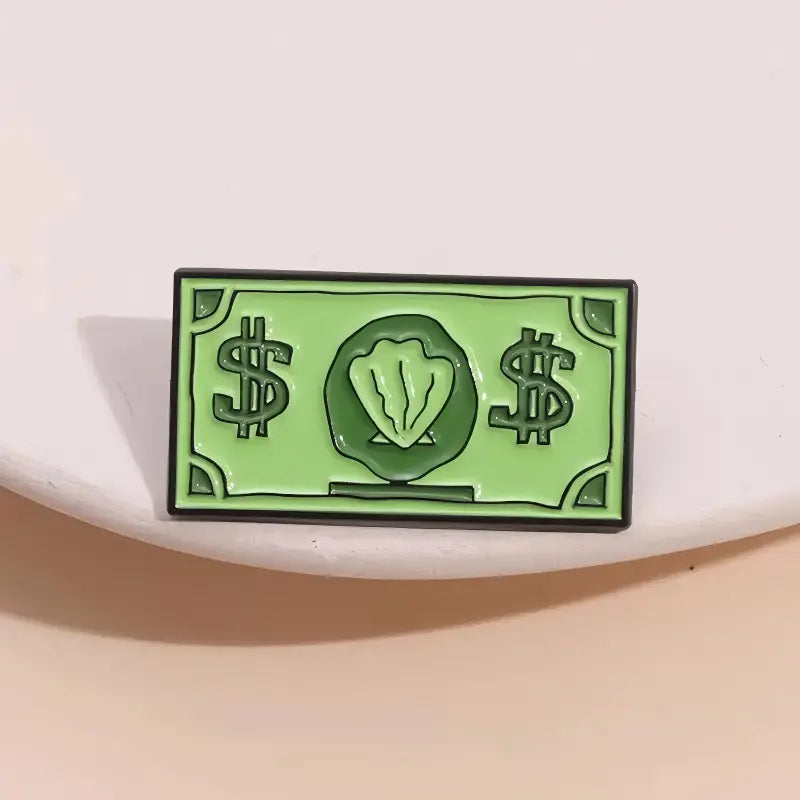 Mr. Krabs First Dollar Enamel Pin | Funny SpongeBob Cartoon Meme Lapel Pin