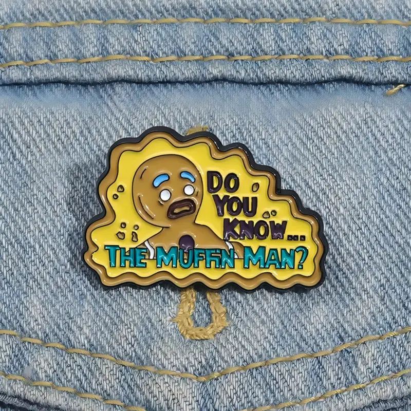 Gingerbread Man Muffin Man Enamel Pin | Funny Shrek Meme Lapel Pin