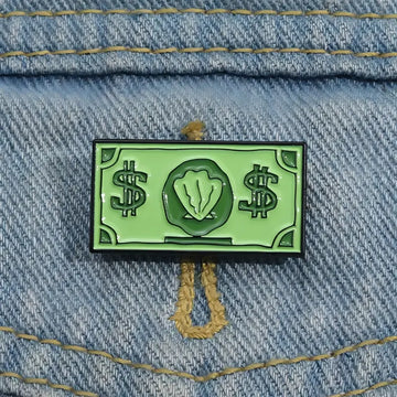 Mr. Krabs First Dollar Enamel Pin | Funny SpongeBob Cartoon Meme Lapel Pin