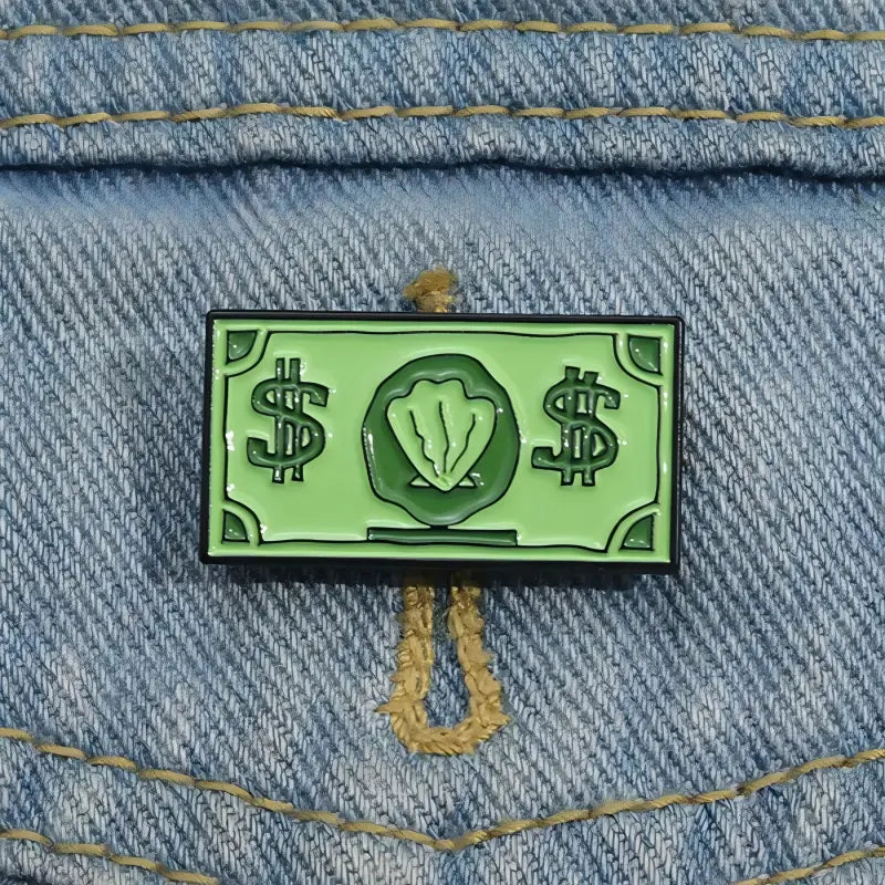 Mr. Krabs First Dollar Enamel Pin | Funny SpongeBob Cartoon Meme Lapel Pin