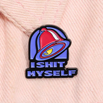 I Shit Myself Enamel Pin | Funny Fast Food Parody Lapel Pin