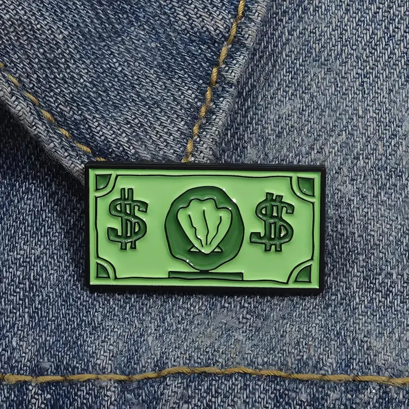 Mr. Krabs First Dollar Enamel Pin | Funny SpongeBob Cartoon Meme Lapel Pin