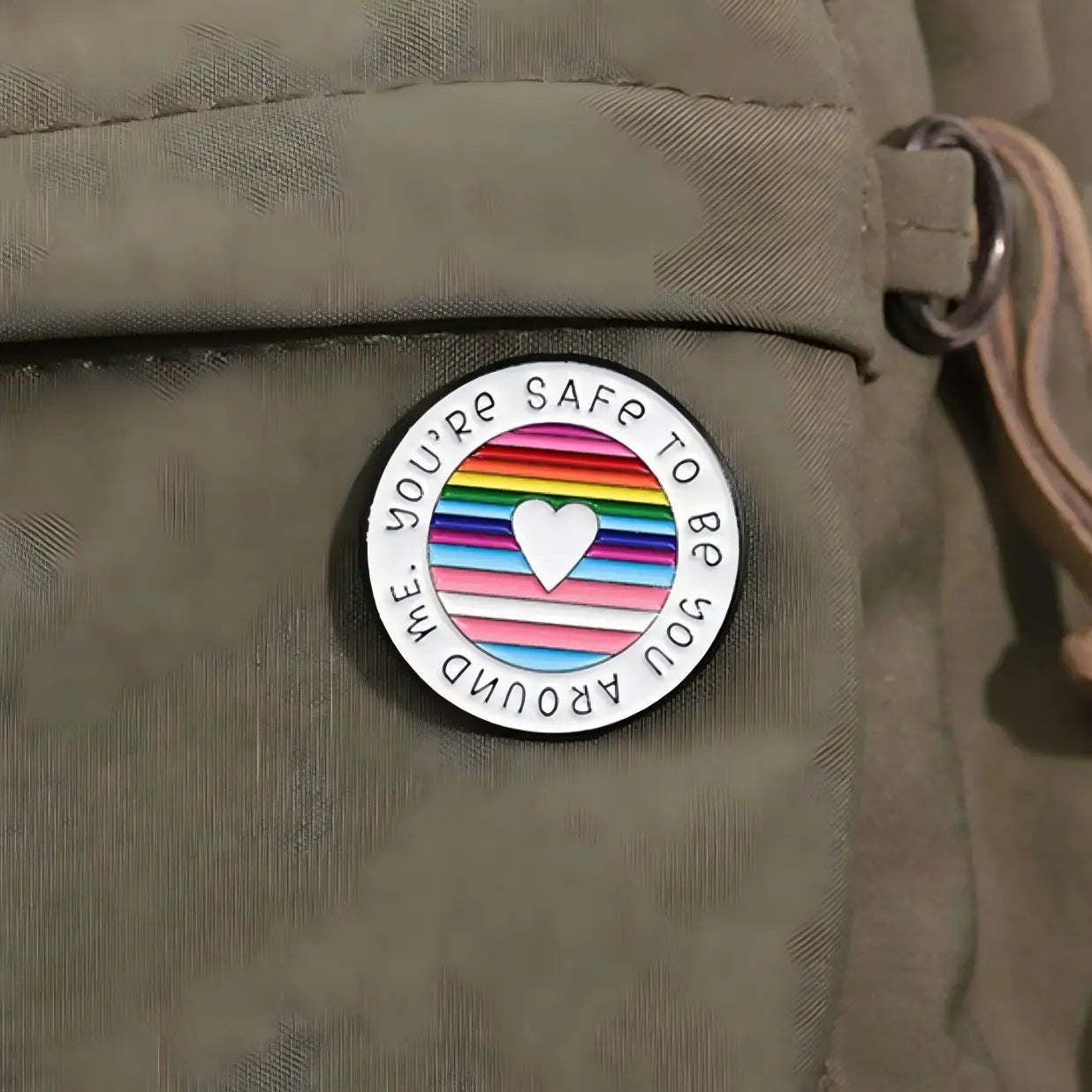 You're Safe to Be You Enamel Pin | LGBTQ Rainbow Pride Ally Lapel Pin