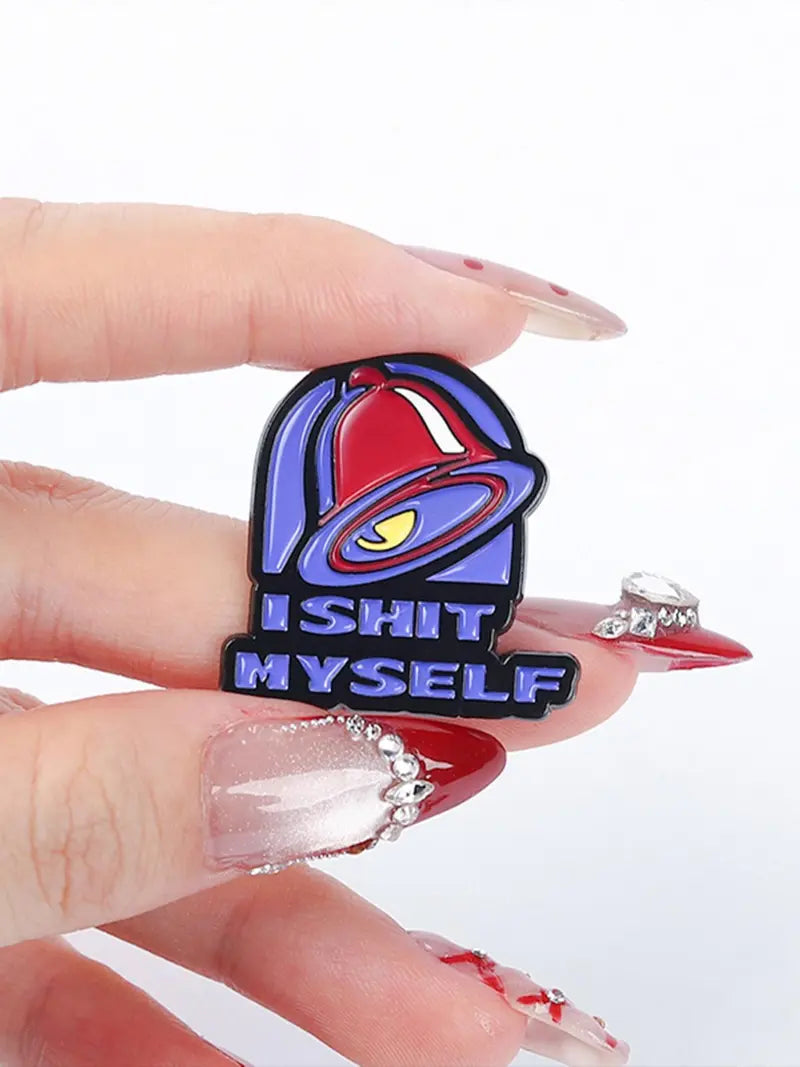 I Shit Myself Enamel Pin | Funny Fast Food Parody Lapel Pin