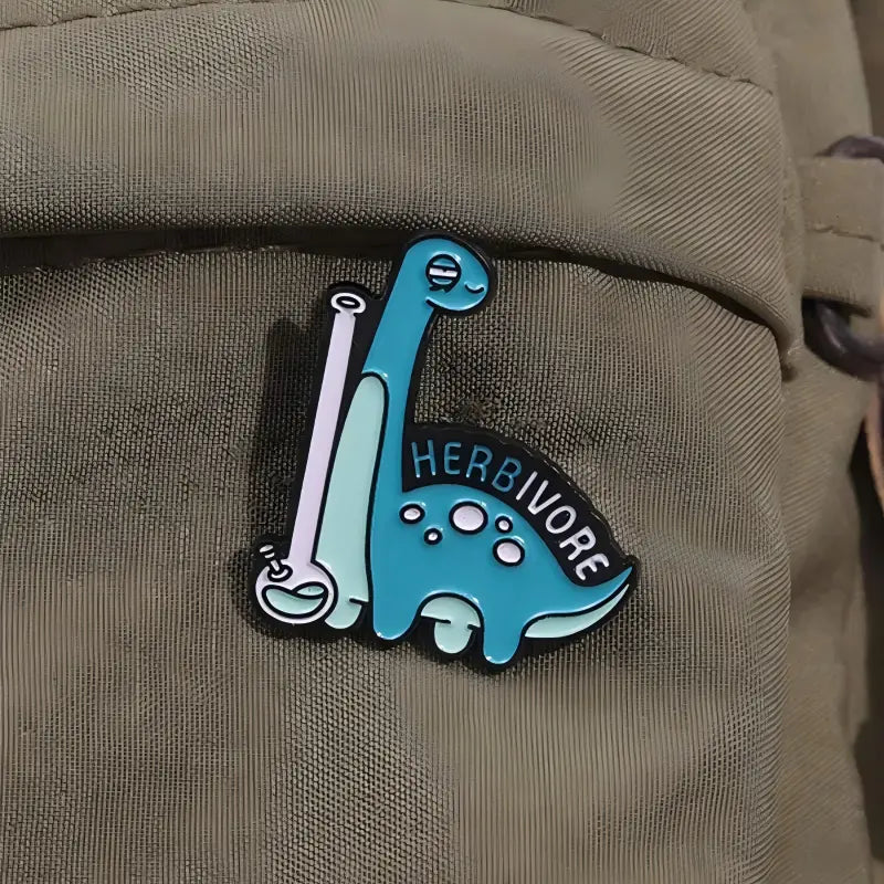 Herbivore Dinosaur Science Enamel Pin | Funny Chemistry Lab Lapel Pin