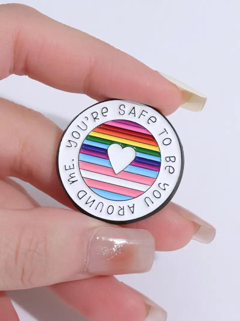 You're Safe to Be You Enamel Pin | LGBTQ Rainbow Pride Ally Lapel Pin