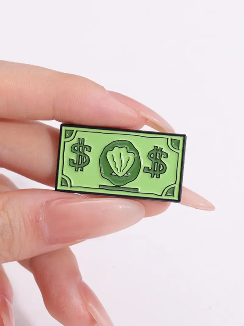 Mr. Krabs First Dollar Enamel Pin | Funny SpongeBob Cartoon Meme Lapel Pin