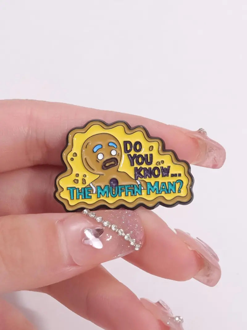 Gingerbread Man Muffin Man Enamel Pin | Funny Shrek Meme Lapel Pin