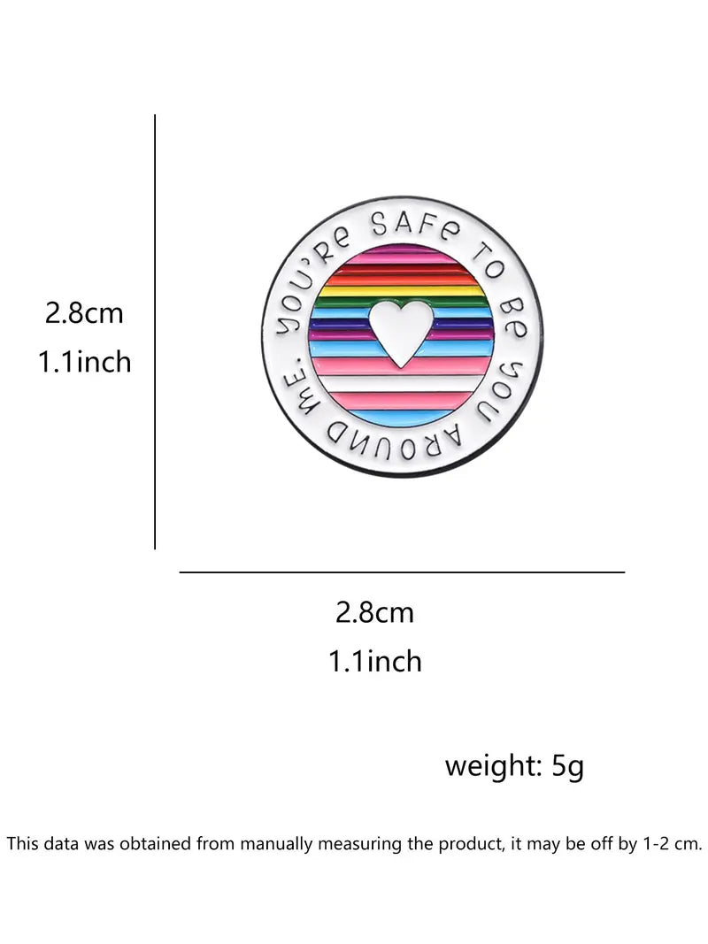 You're Safe to Be You Enamel Pin | LGBTQ Rainbow Pride Ally Lapel Pin