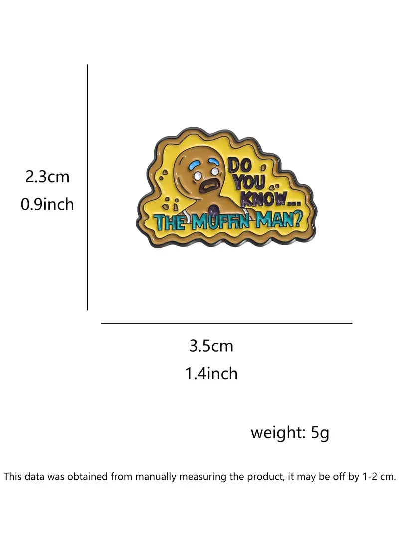 Gingerbread Man Muffin Man Enamel Pin | Funny Shrek Meme Lapel Pin