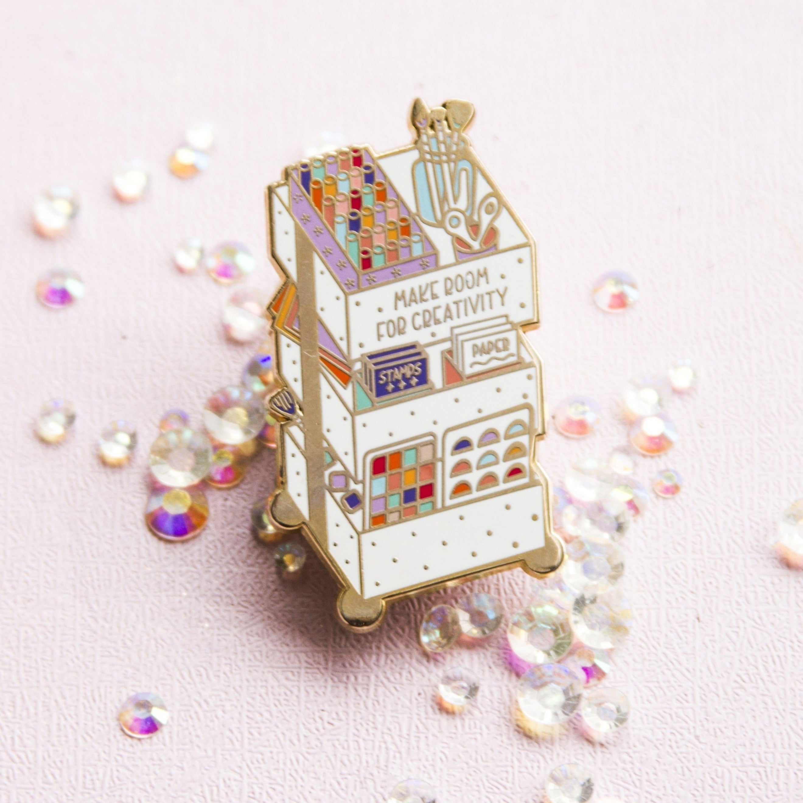 RETIRING Creativity Raskog Cart Enamel Pin