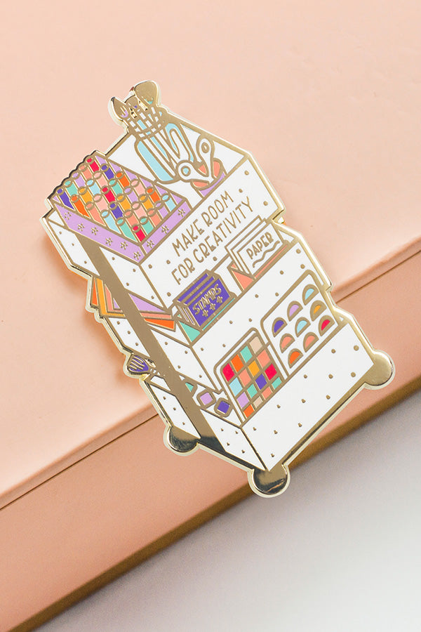 RETIRING Creativity Raskog Cart Enamel Pin