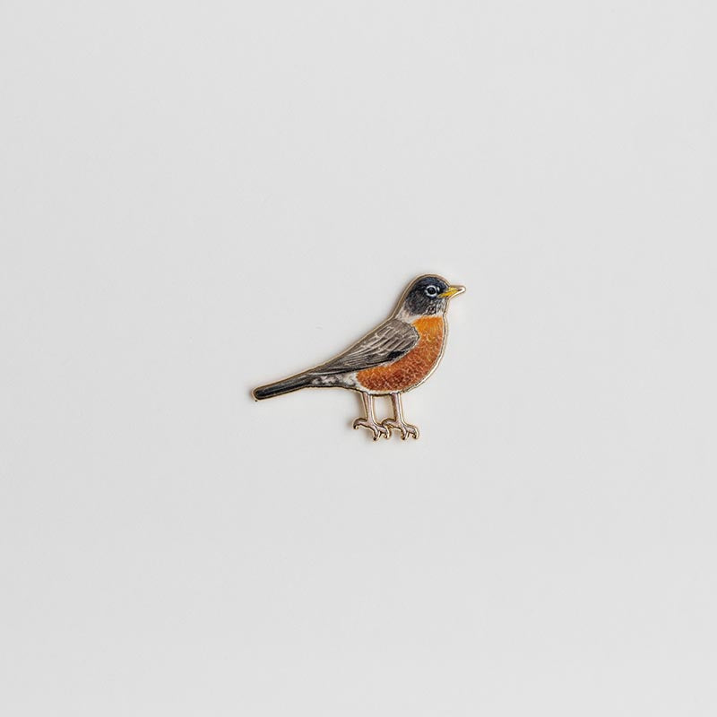 American Robin Bird Enamel Pin | Connecticut, Michigan, Wisconsin State Bird