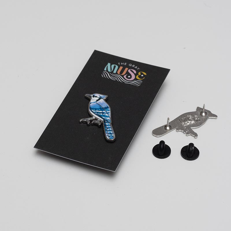 Blue Jay Bird Enamel Pin