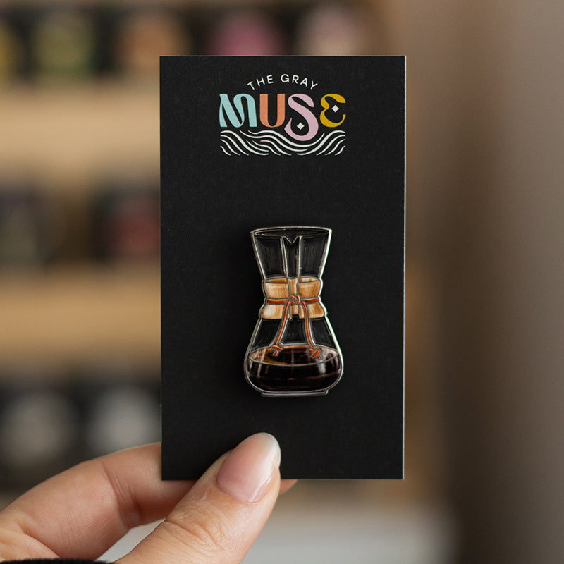 Chemex v2 Glass Coffeemaker Enamel Pin (Limited Batch)