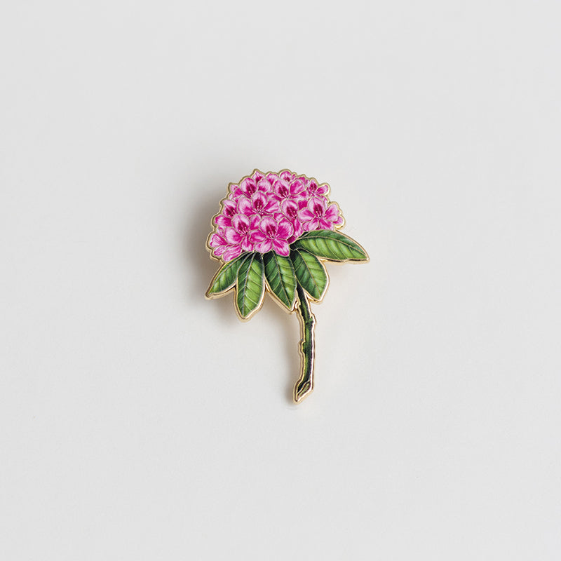 Coast Rhododendron Floral Enamel Pin | Washington State Flower