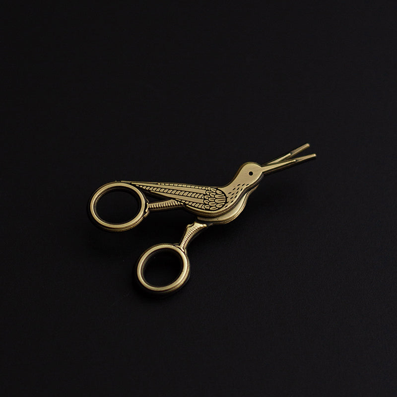 Embroidery Crane Interactive Scissors Enamel Pin (Limited Batch)