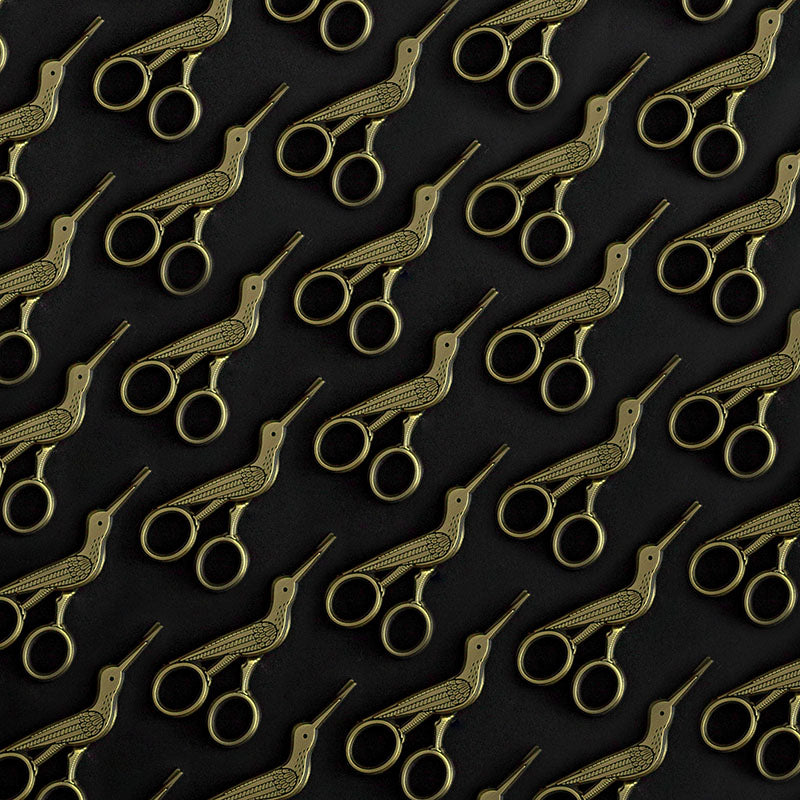 Embroidery Crane Interactive Scissors Enamel Pin (Limited Batch)