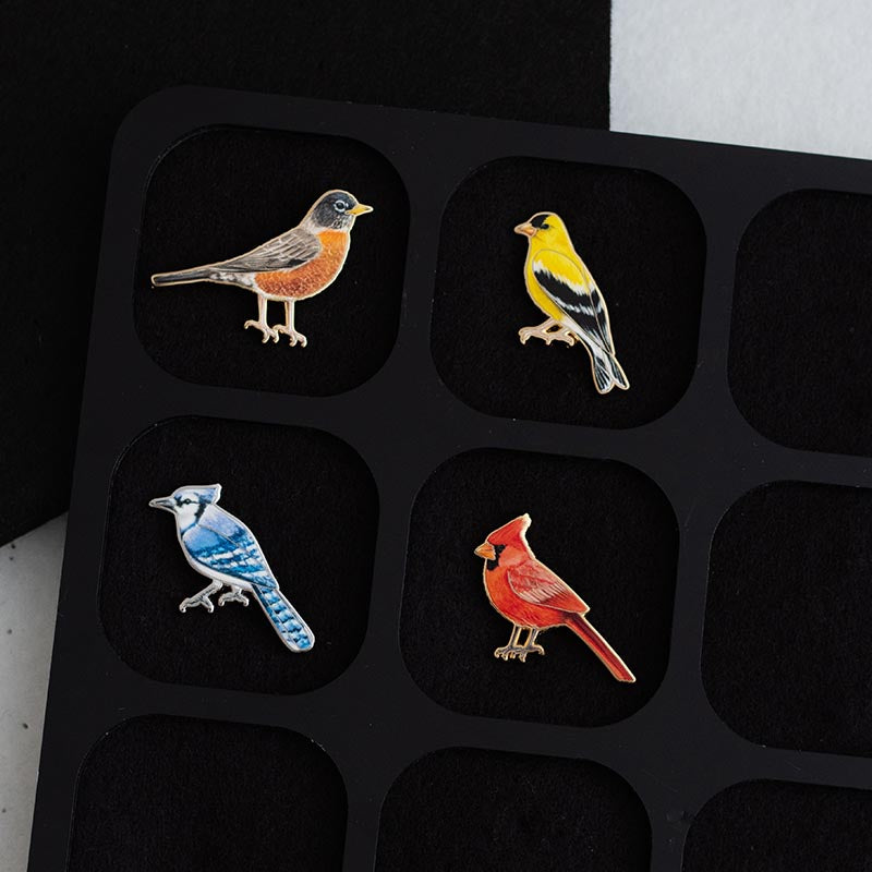 American Robin Bird Enamel Pin | Connecticut, Michigan, Wisconsin State Bird