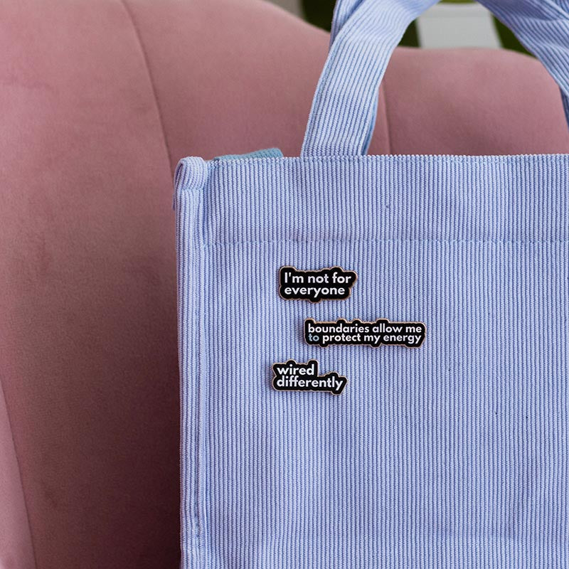 Boundaries Allow Me to Protect My Energy Text Enamel Pin