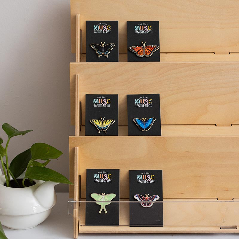 Black Swallowtail Butterfly Enamel Pin | Oklahoma and New Jersey State Insect