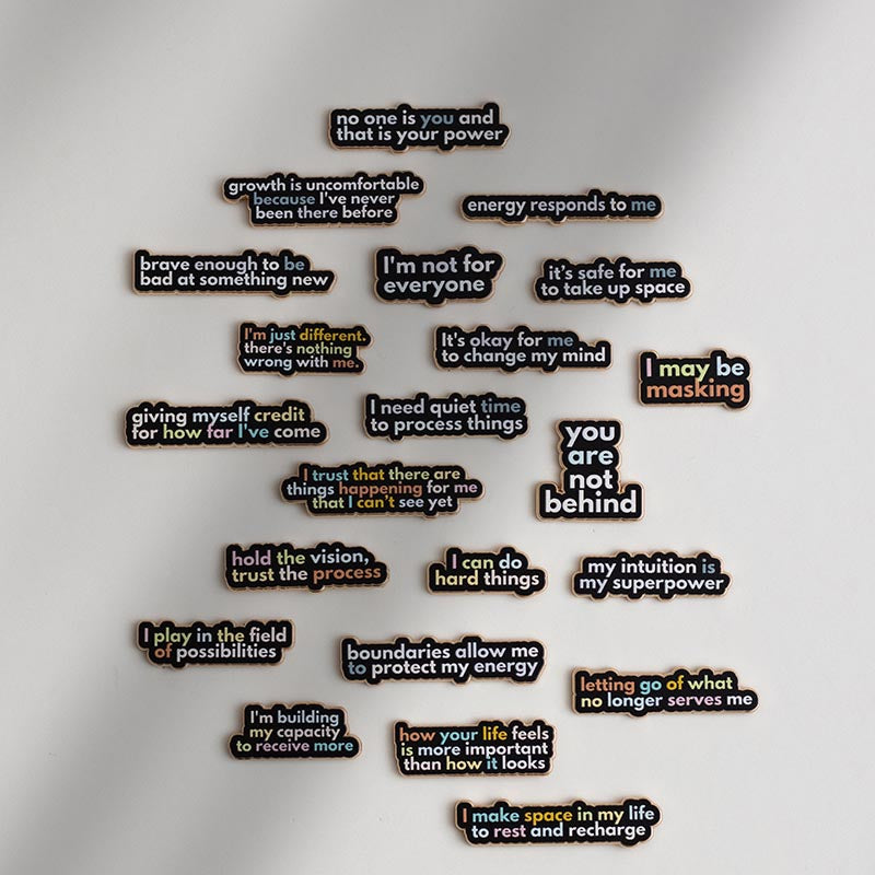 Boundaries Allow Me to Protect My Energy Text Enamel Pin
