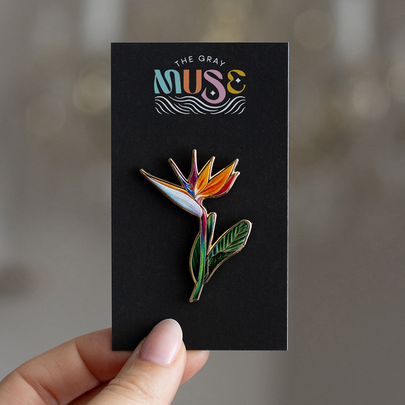 Bird of Paradise v2 Floral Enamel Pin | Official Flower of Los Angeles