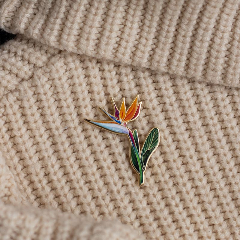 Bird of Paradise v2 Floral Enamel Pin | Official Flower of Los Angeles