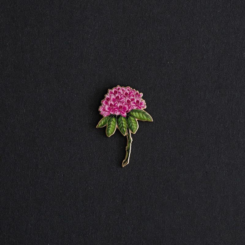 Coast Rhododendron Floral Enamel Pin | Washington State Flower
