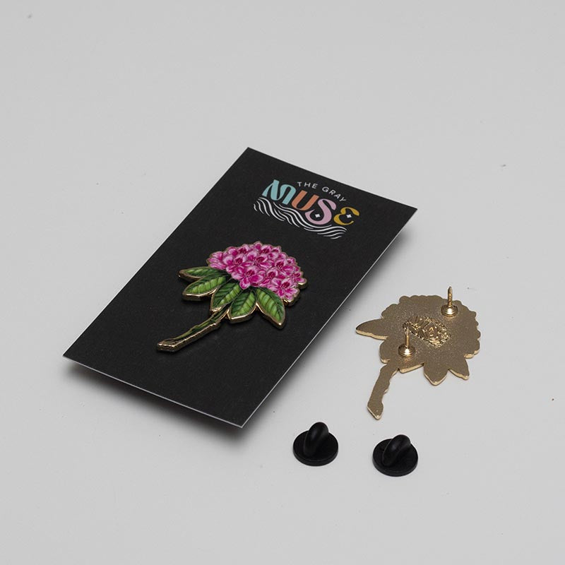 Coast Rhododendron Floral Enamel Pin | Washington State Flower