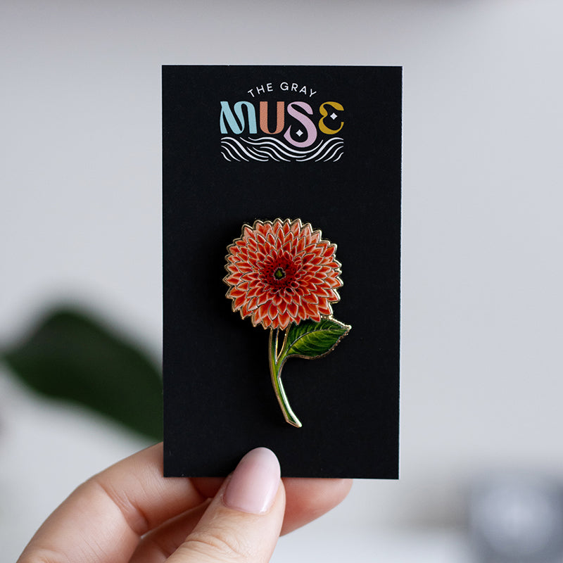 Dahlia v3 Floral Enamel Pin