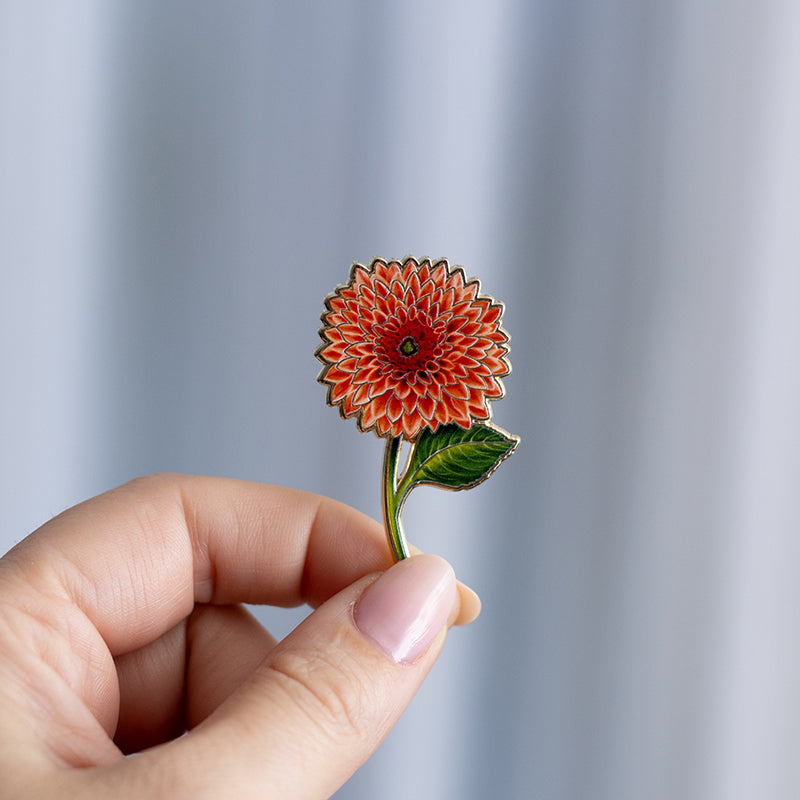 Dahlia v3 Floral Enamel Pin