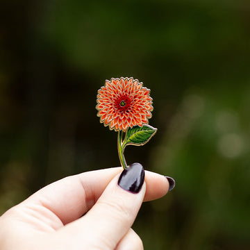 Dahlia v3 Floral Enamel Pin