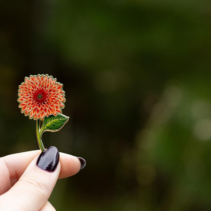 Dahlia v3 Floral Enamel Pin