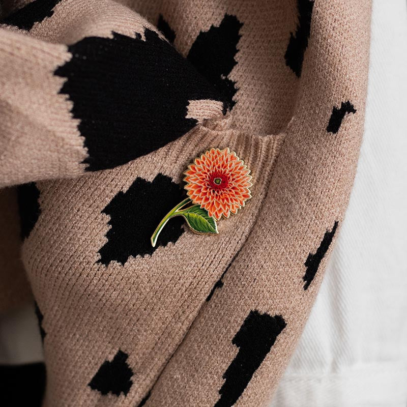 Dahlia v3 Floral Enamel Pin