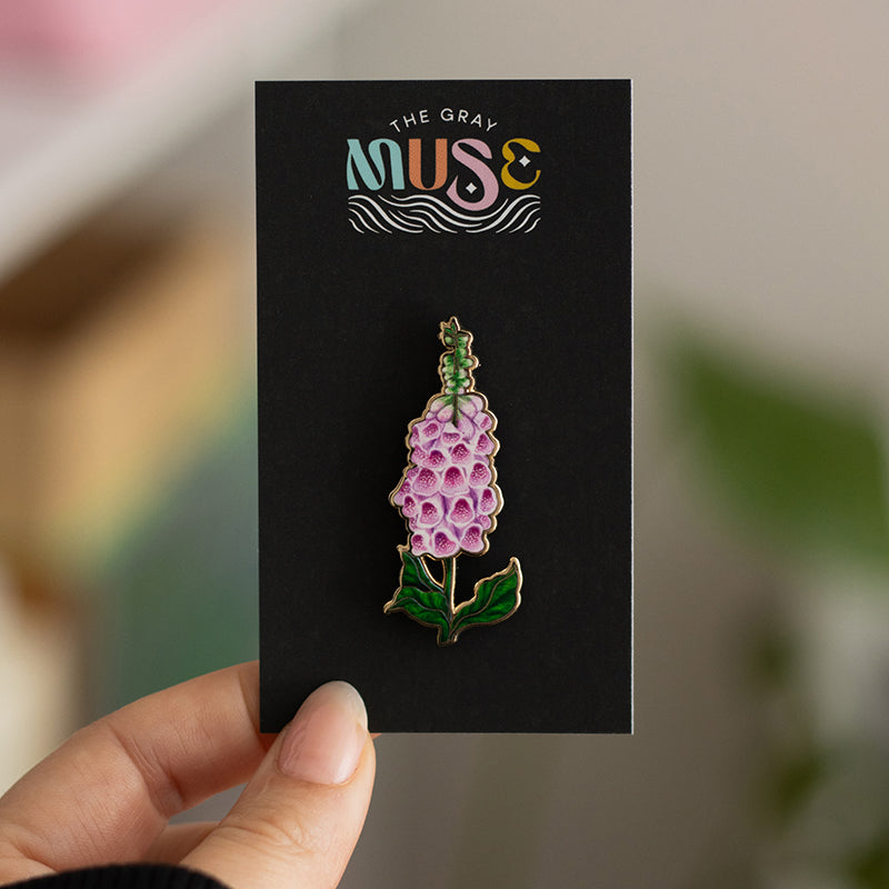 Foxglove Floral Enamel Pin