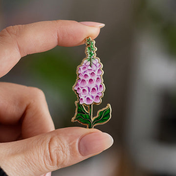 Foxglove Floral Enamel Pin