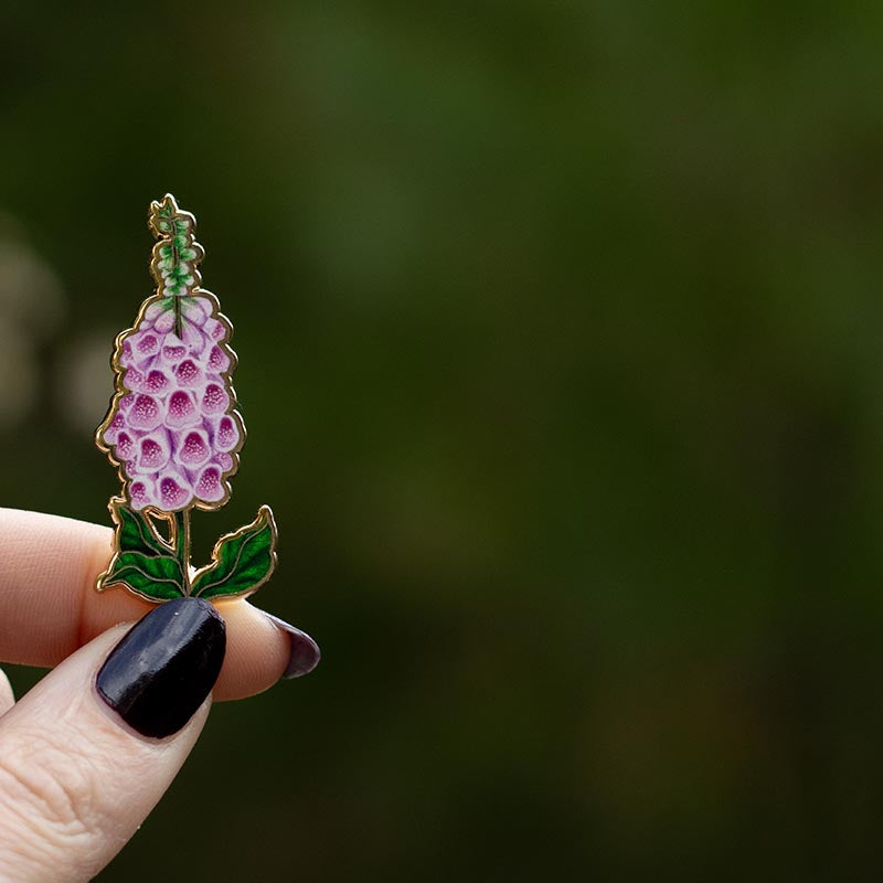 Foxglove Floral Enamel Pin