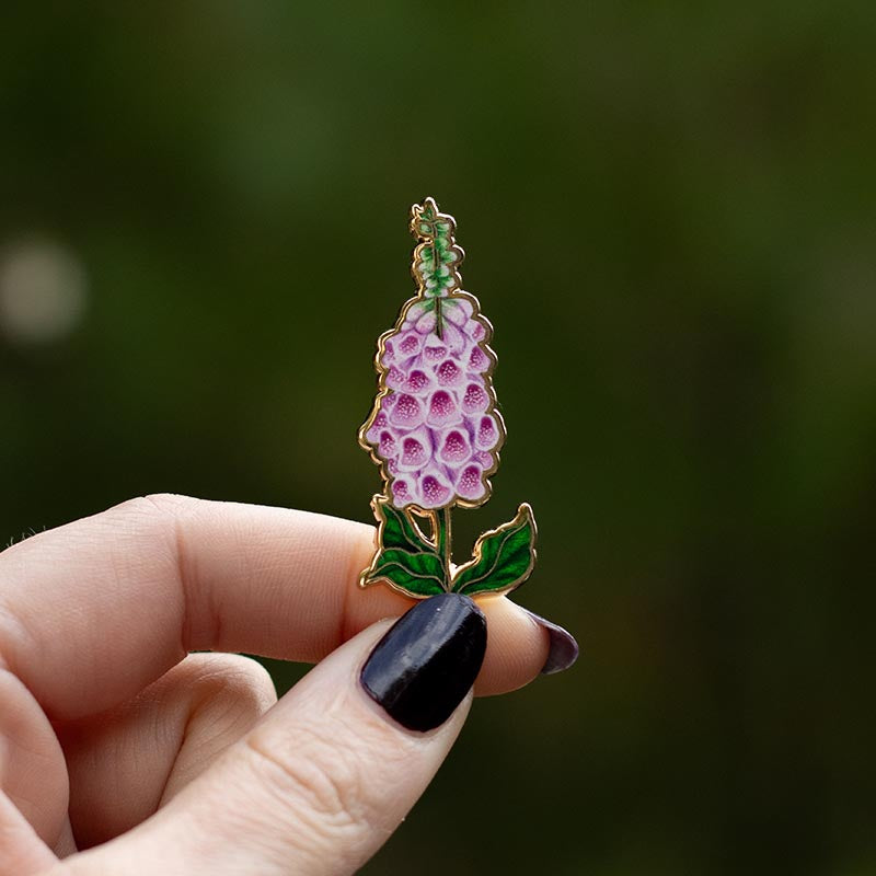 Foxglove Floral Enamel Pin