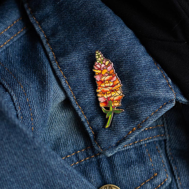 Snapdragon v2 Floral Enamel Pin